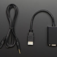 HDMI to VGA Video Adapter and 3.5mm Male / Male Stereo Cable - circuitrocks