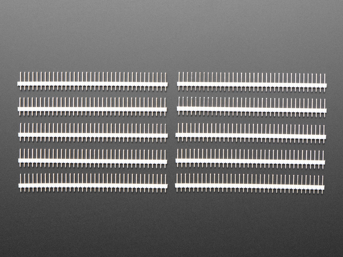 Headers 0.1″ 2.54 mm Arduino Male Pin Straight White 5PCS