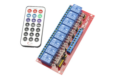 IR Infrared Remote Control Relay 8 Channel Module for Arduino