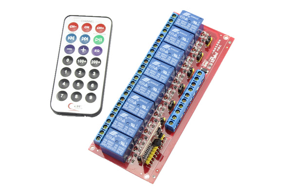 IR Infrared Remote Control Relay 8 Channel Module for Arduino - circuitrocks
