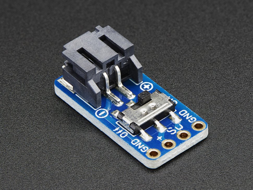 Adafruit JST-PH Switched 2-Pin SMT Right-Angle - 1863