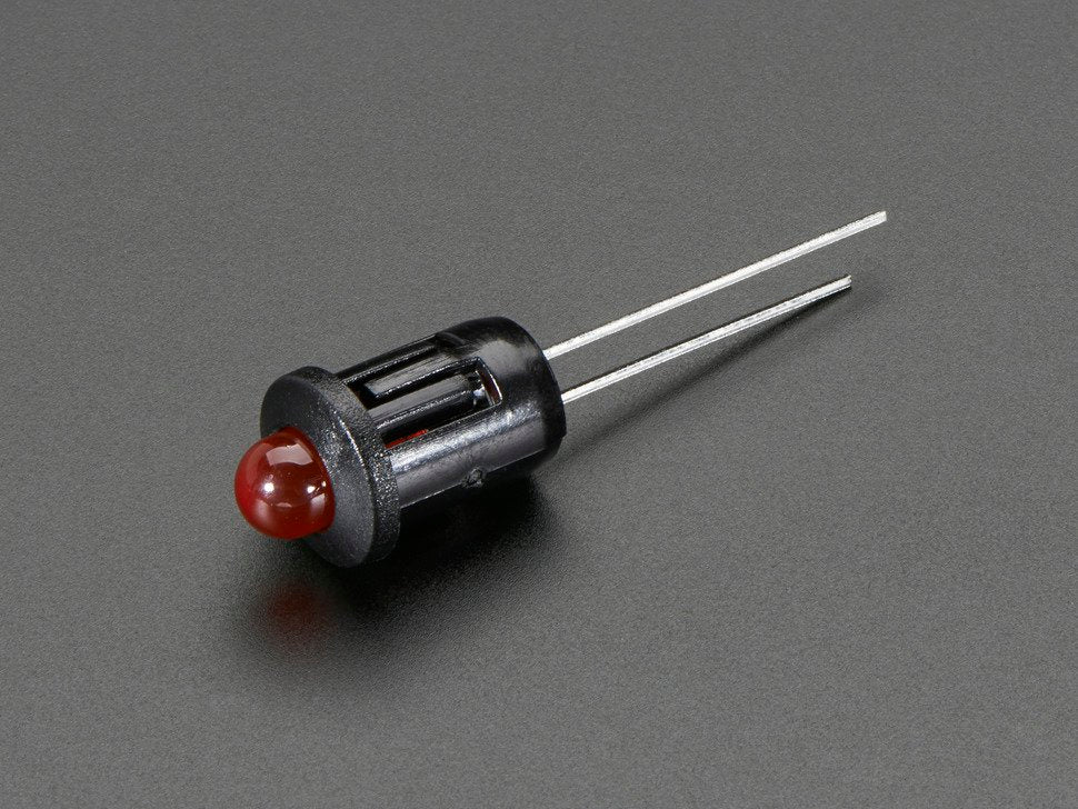 LED Holder 3mm Plastic Bevel - 5pcs Panel Mount