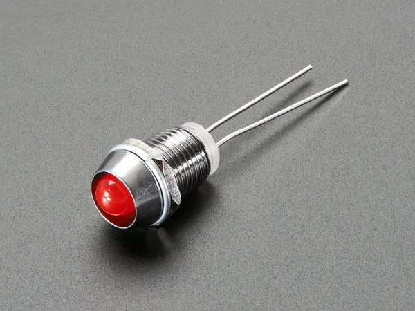 LED Holder 5mm Chromed Metal Narrow Bevel 5PCS - circuitrocks
