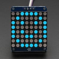 LED Matrix Adafruit Small 1.2 8x8 with I2C Backpack Blue - circuitrocks