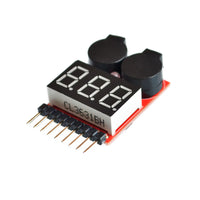 LiPo Battery Tester & Low Voltage Buzzer 1S to 8S - circuitrocks