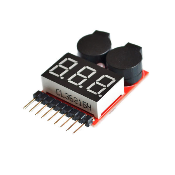 LiPo Battery Tester & Low Voltage Buzzer 1S to 8S - circuitrocks