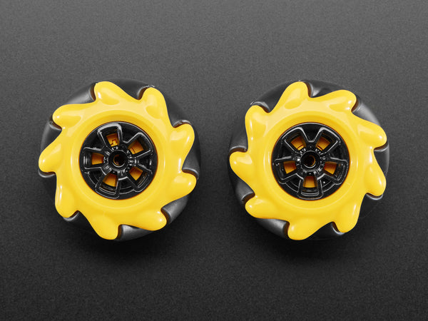 Mecanum Wheel Pair 48mm - TT Motor or Cross-Axle