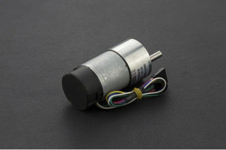 Metal DC Geared Motor Encoder 12V 251RPM 18Kg.cm