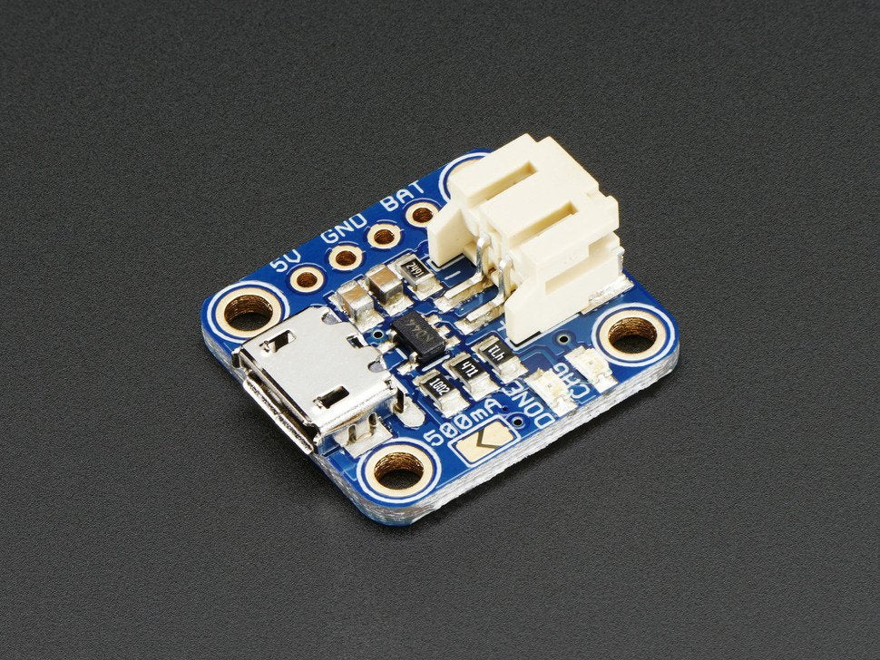 Micro Lipo with MicroUSB Jack USB LiIon or LiPoly charger v1 Adafruit - circuitrocks
