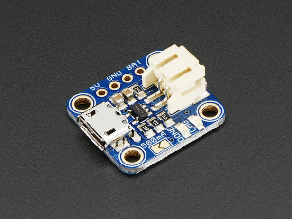 Micro Lipo with MicroUSB Jack USB LiIon or LiPoly charger v1 Adafruit - circuitrocks