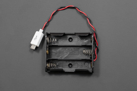DFRobot 3xAA Battery Holder w/ MicroUSB - FIT0362