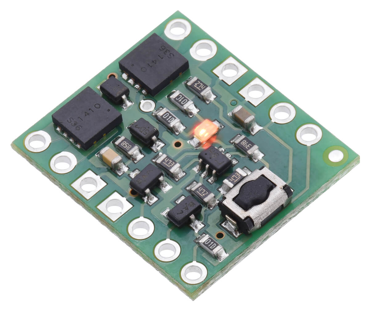 Mini Pushbutton Power Switch with Reverse Voltage Protection LV - Pololu