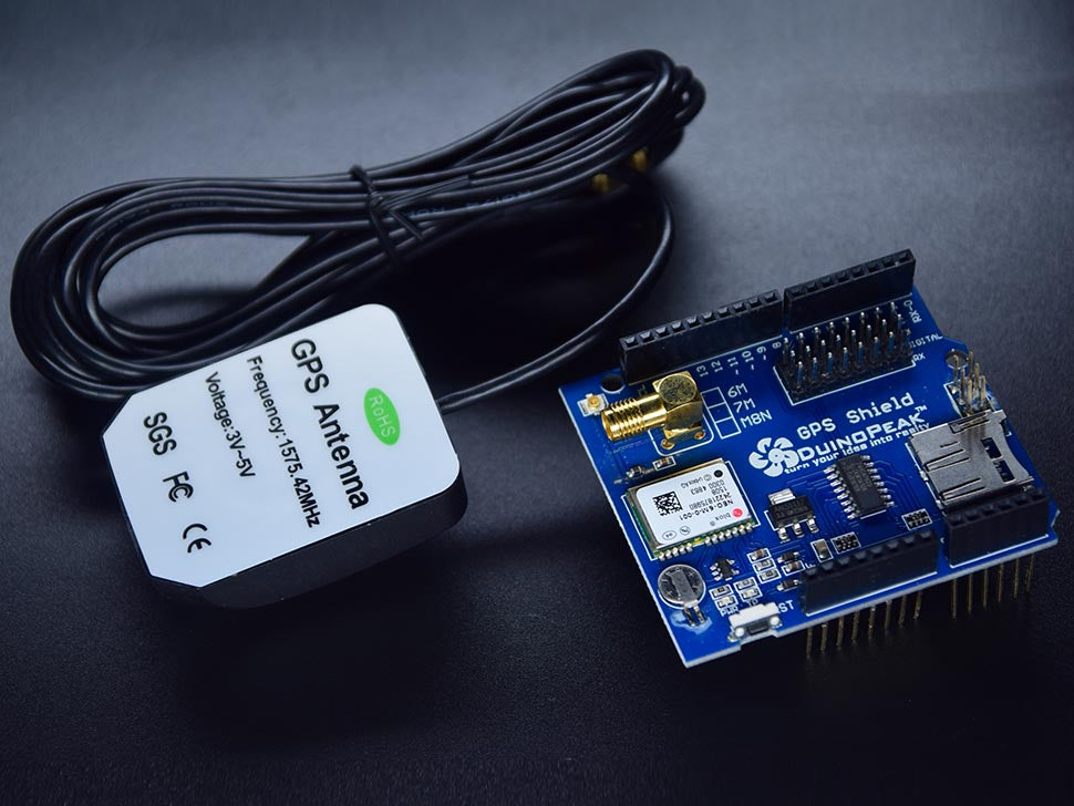 NEO-6M GPS Shield With MicroSD Interface for Arduino