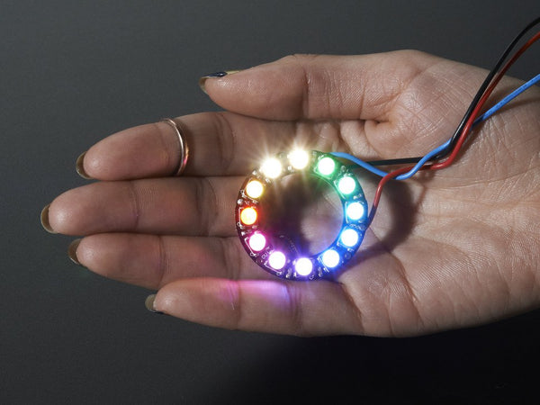 NeoPixel Ring - 12 x 5050 RGBW LEDs w/ Integrated Drivers - Natural White - ~4500K - circuitrocks