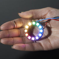NeoPixel Ring - 12 x 5050 RGBW LEDs w/ Integrated Drivers - Warm White - ~3000K - circuitrocks