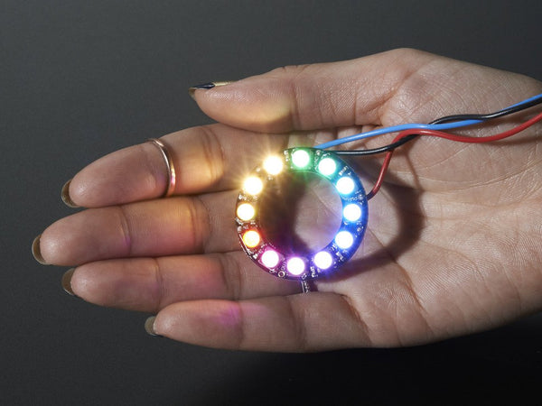NeoPixel Ring - 12 x 5050 RGBW LEDs w/ Integrated Drivers - Warm White - ~3000K - circuitrocks
