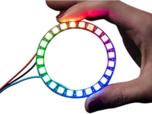 NeoPixel Ring 24x5050 RGB LED with Integrated Drivers - circuitrocks