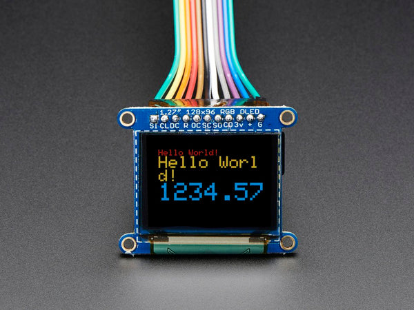 Adafruit 1.27" OLED Breakout 16-bit Color w/ MicroSD - 1673