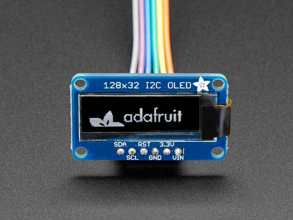 Adafruit OLED 128x32 I2C Monochrome Display - 931