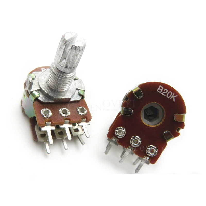 Potentiometer 6Pin Shaft WH148 Amplifier Dual Stereo 50K