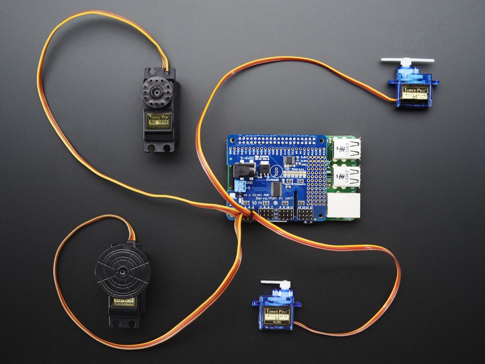 Raspberry Pi 16-Channel PWM Servo HAT Mini Kit Adafruit