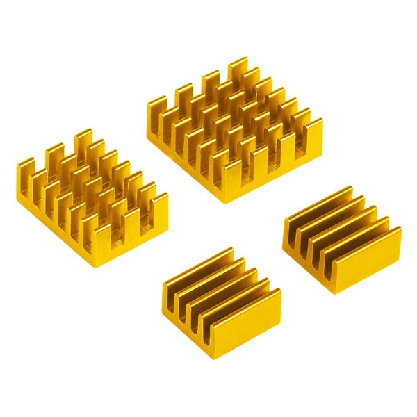 Raspberry Pi 4 Model B Aluminum Heat Sink Gold - circuitrocks