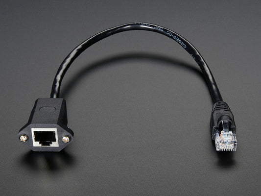RJ45 Female-Male Panel Mount Ethernet Extension Cable