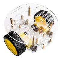 Round Robot Chassis Kit 2WD with DC Motors - circuitrocks