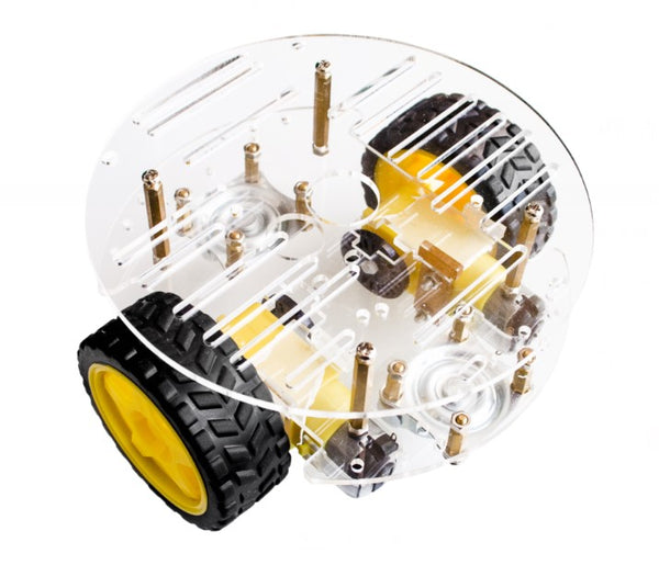 Round Robot Chassis Kit 2WD with DC Motors - circuitrocks