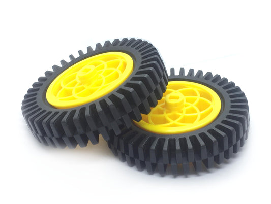 Rubber Wheel Compatible with Servo & DC Motor Pair 80 x 30 mm