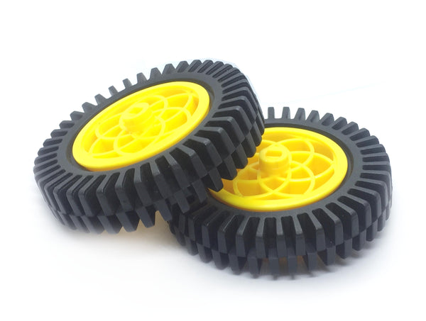 Rubber Wheel Compatible with Servo & DC Motor Pair 80 x 30 mm - circuitrocks