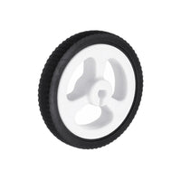 Rubber Wheel N20 ABS 34 x 6.5mm miniQ Car White - circuitrocks