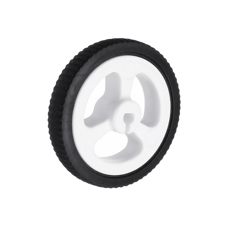 Rubber Wheel N20 ABS 34 x 6.5mm miniQ Car White