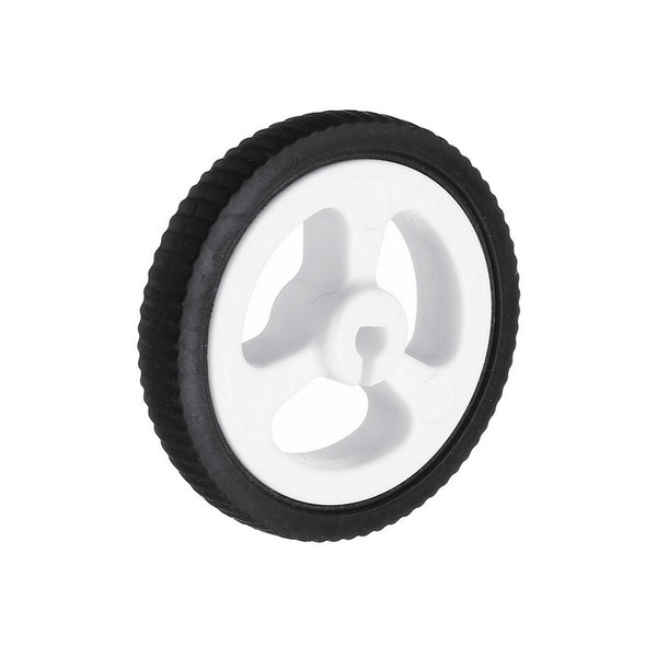 Rubber Wheel N20 ABS 34 x 6.5mm miniQ Car White - circuitrocks
