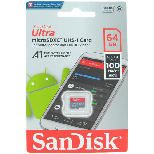 MicroSD Memory Card 64GB Class 10 for Raspberry Pi