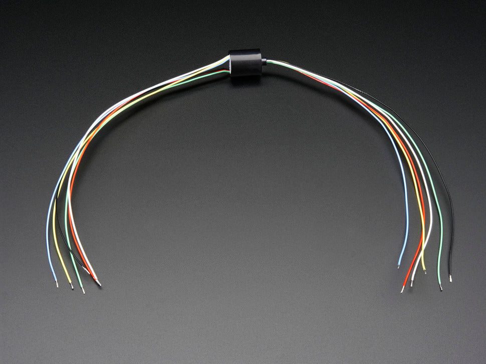 Slip Ring Miniature 12mm diameter 6 wires max 240V @ 2A - circuitrocks