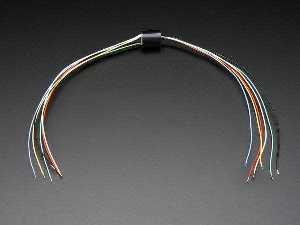 Slip Ring Miniature 12mm diameter 6 wires max 240V @ 2A - circuitrocks