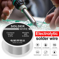 Solder Wire 30g Welding High Purity Low Fusion Spot 0.8mm Rosin Soldering Wire Roll No-clean Tin BGA Welding - circuitrocks