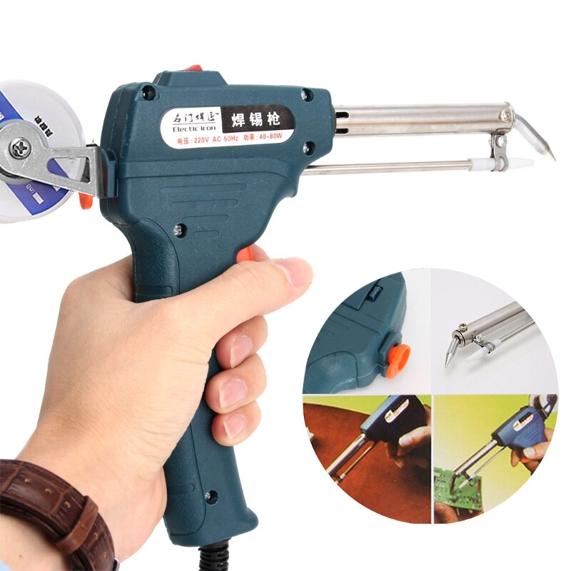 Soldering Iron 60W 220V Kit - w/ Tips Sponge Stand Solder