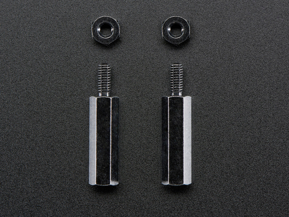 Adafruit Standoffs Brass M2.5 16mm Tall Black-Plated - 2337