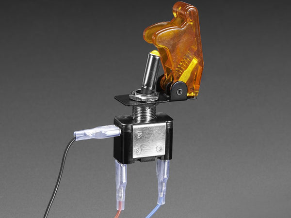 Switch Toggle Illuminated with Cover Yellow - circuitrocks