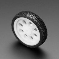 Thin White Wheel for TT DC Gearbox Motors 65mm Diameter - circuitrocks