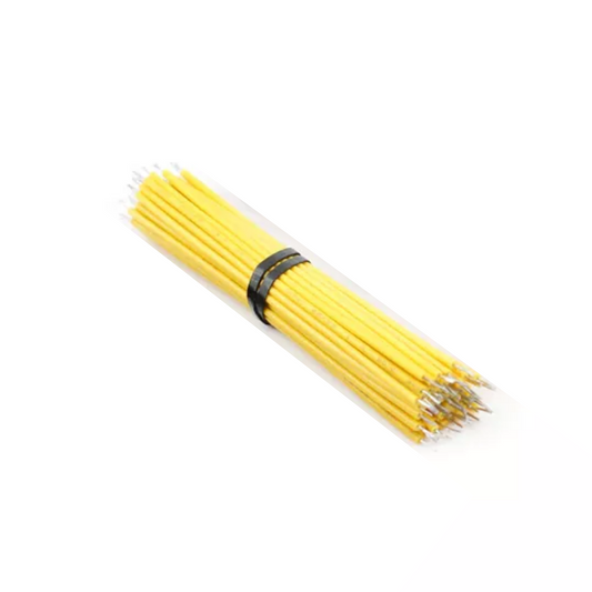 Tin Plated Breadboard PCB Solder Cable 24AWG 10CM Yellow