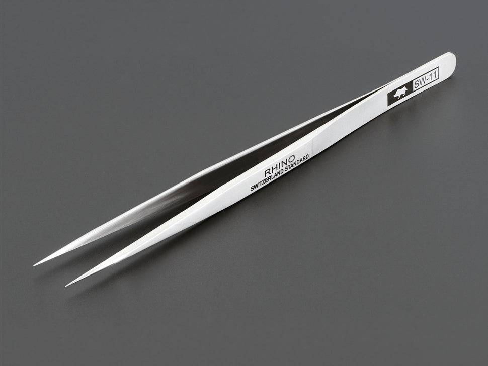 Rhino SW-11 Precision Straight Tweezers - Stainless Steel