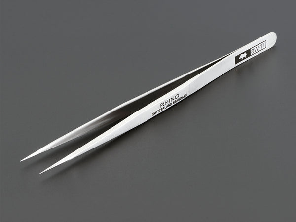 Rhino SW-11 Precision Straight Tweezers - Stainless Steel