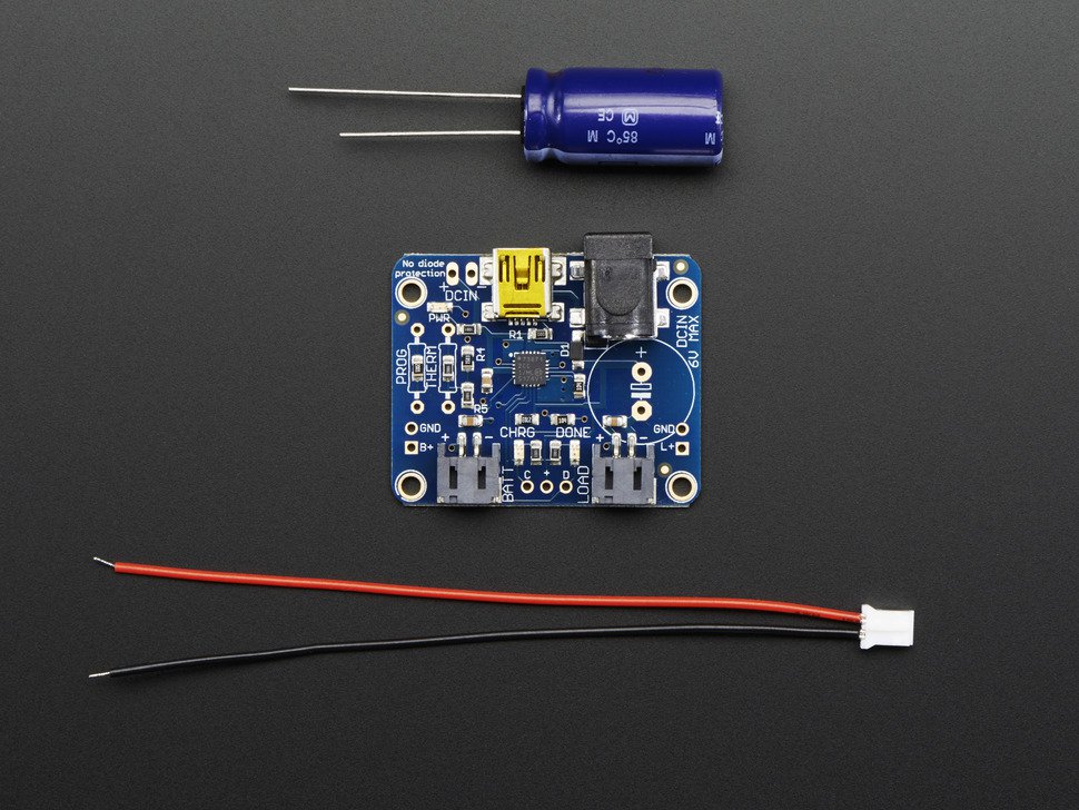 Adafruit USB/DC/Solar Lithium Ion/Polymer Charger v2 - 390