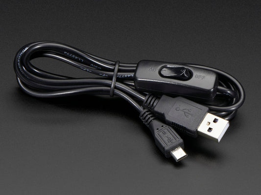 USB Micro Cable with Switch ON/OFF button