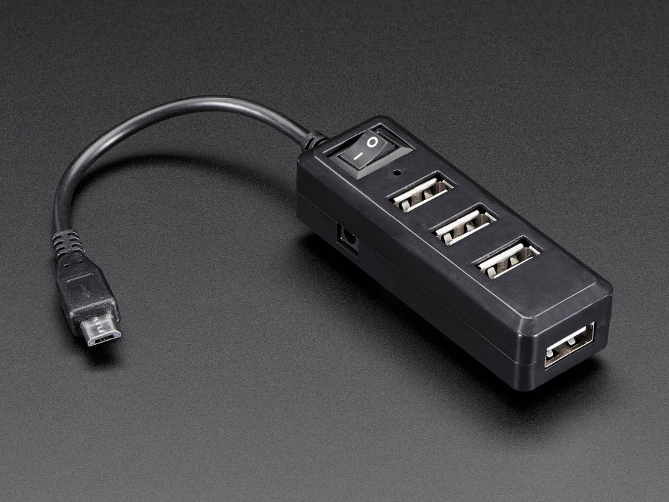 USB Mini Hub w/ Power Switch OTG Micro-USB - 2991