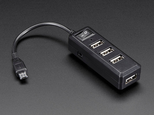 USB Mini Hub with Power Switch OTG Micro USB