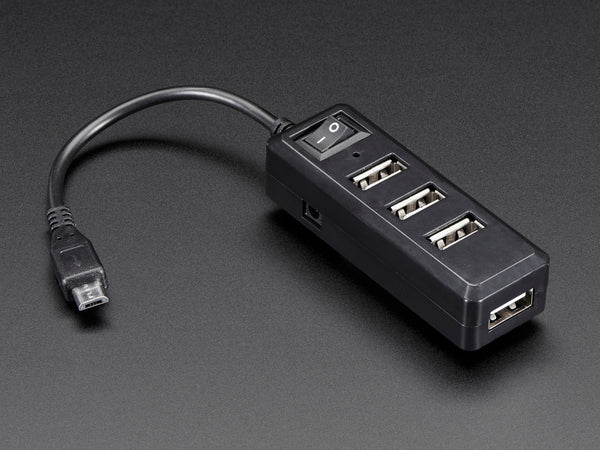 USB Mini Hub w/ Power Switch OTG Micro-USB - 2991
